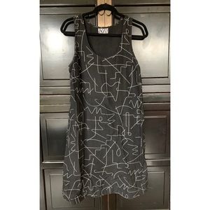 DUSEN DUSEN Black and White Print Dress